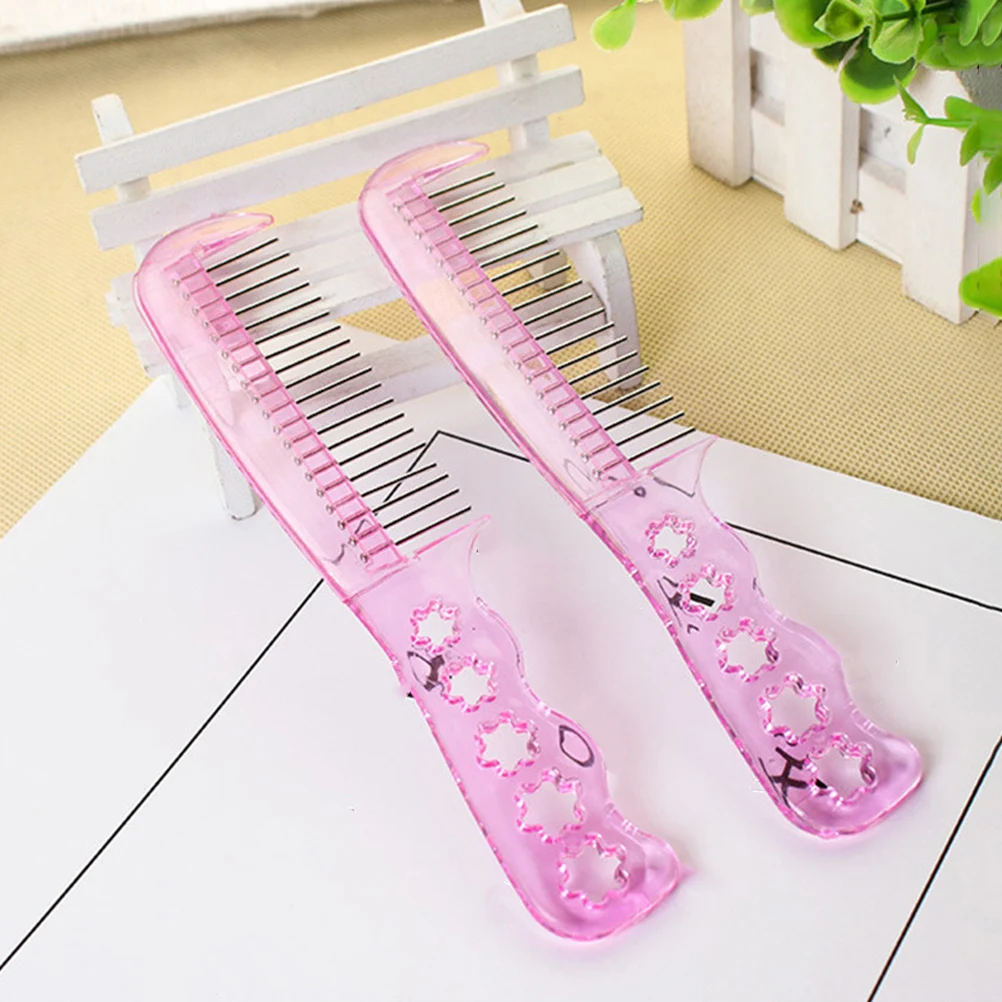 

4Pcs Professional Wig Steel Comb Set Hairdressing Combs Wig Styling Steel Tooth Brushes