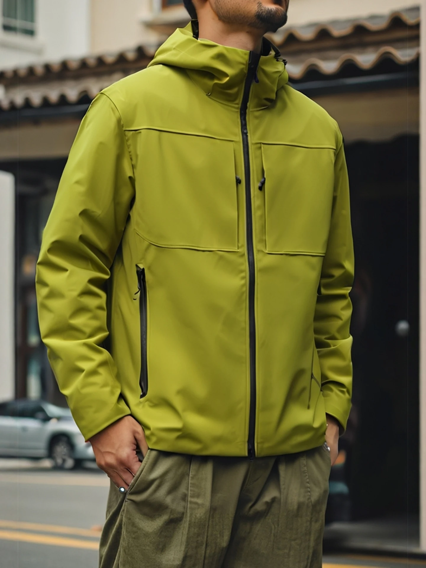 

Уличное мужское весенне-осеннее мягкое пальто ell Jaet, водонепроницаемое модное городское пальто из полиэфирного волокна, подходящее для рабочей одежды