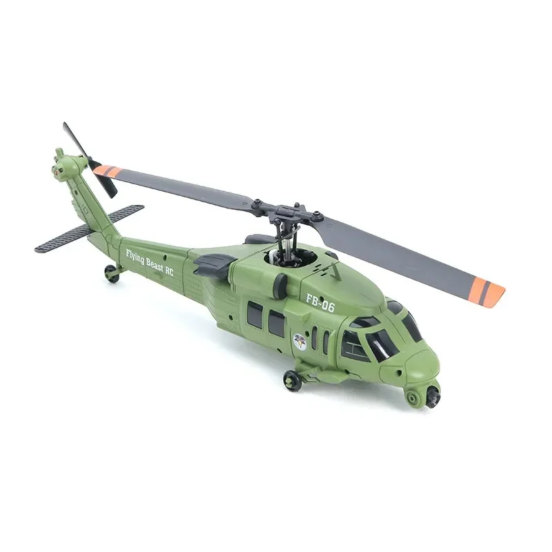 New Fb-06 Black Hawk Remote Control Simulation Helicopter Optical Flow Positioning 4 Channel Remote Control Model Toy