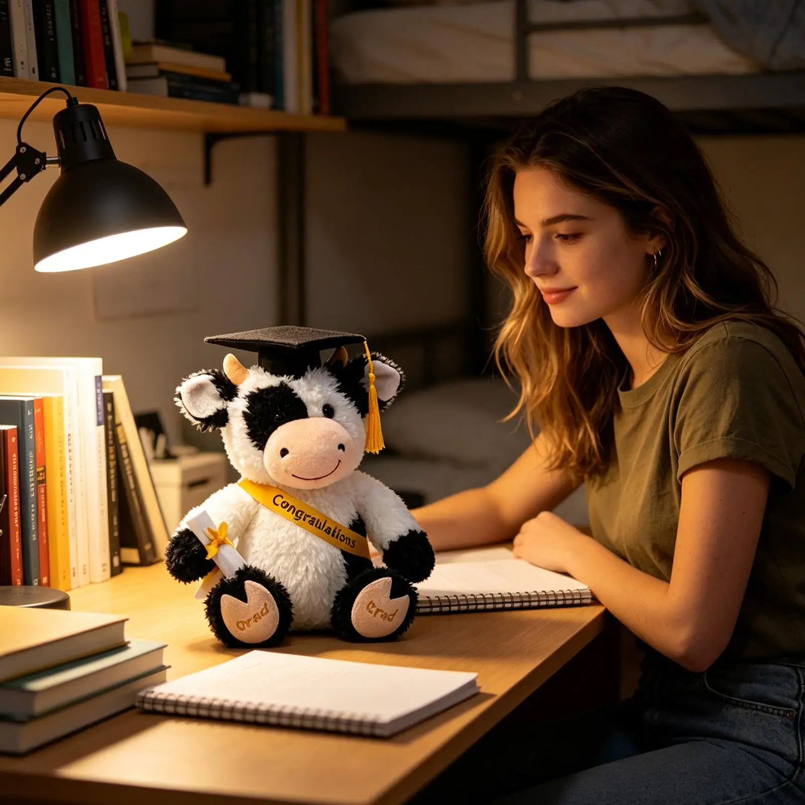 

Plush Cow 9 Inch Soft Cute Collectible Stuff Graduation Plush For School Preschool Grade College High School