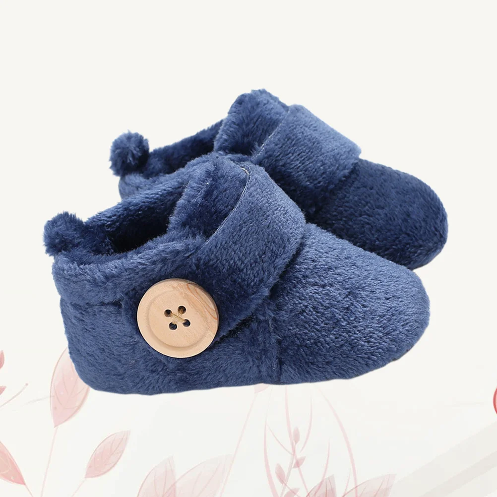 

Soft Sole Baby Shoes 11Cm Dark Blue Warm Winter Prewalker for Toddlers Boys Girls 0-1 Month to 12 Months Comfortable Fit