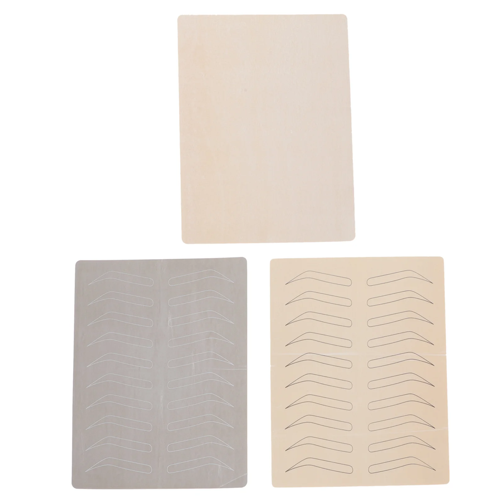 

3pcs Eyebrow Practice Skin For Training Beginner Silicone Fake Skin Tattooing Supplies Tool Kit