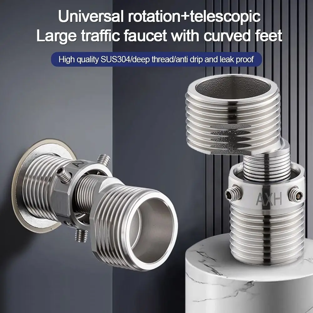 

Stainless Steel Angled Curved Foot Angle Adjustment Thickened Shower Faucet Adapter Wall Mounted Lengthened