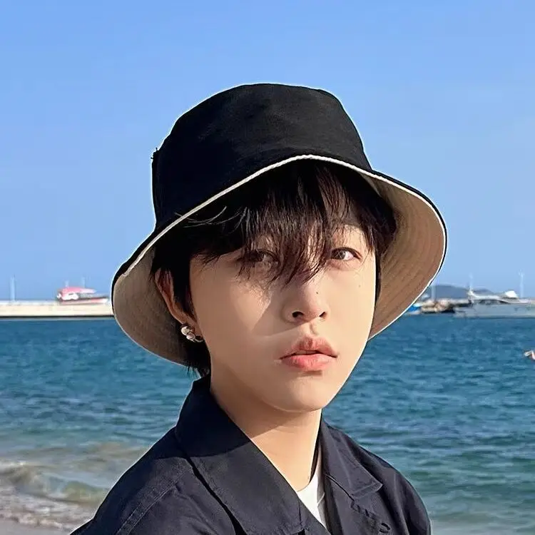 

Solid Color Double-sided Wear Cotton Fisherman Hat Men and Women Summer Sunscreen Korean Version Round Face Basin Hat