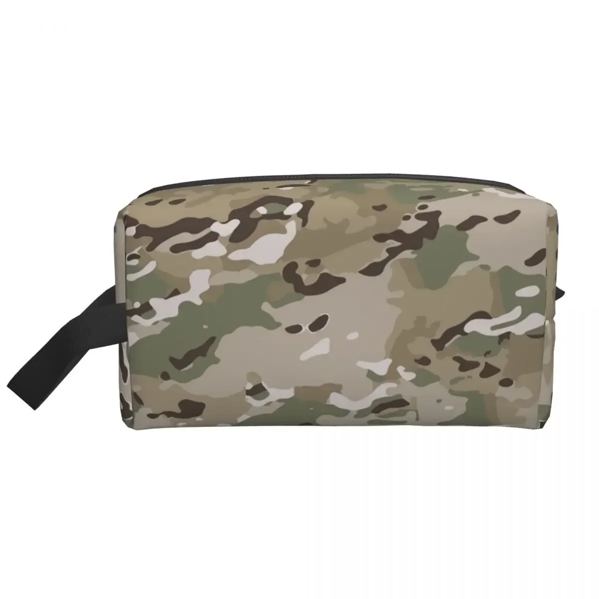 Custom MultiCam Camouflage Toiletry Bag for Women Camo Makeup Cosmetic Organizer Ladies Beauty Storage Dopp Kit Box