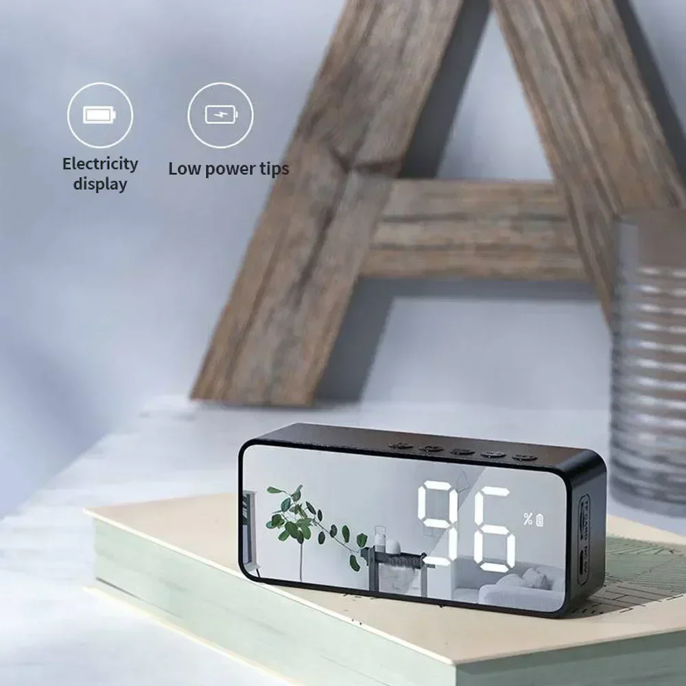 

Clock Audio Stall Receiving K Voice Wireless Bluetooth G50 Mini Card Mirror Alarm Speaker with FM Prompt mini speaker