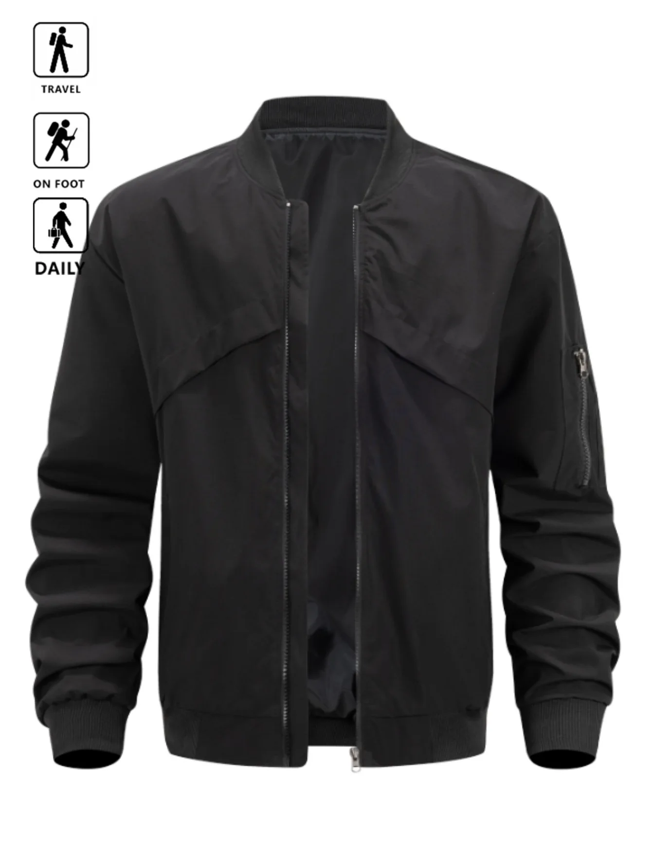 

Мужская куртка с воротником-стойкой в европейском стиле, повседневный и облегающий топ, универсальное пальто в стиле ретро для подростков, весна и осень