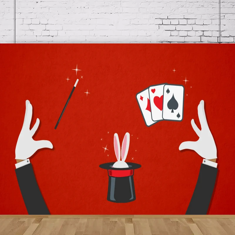 fotografia-pano-de-fundo-chapeu-preto-poker-banner-para-show-de-magia-tema-aniversario-cha-de-bebe-festa-decoracao-fundo-retrato-tiro