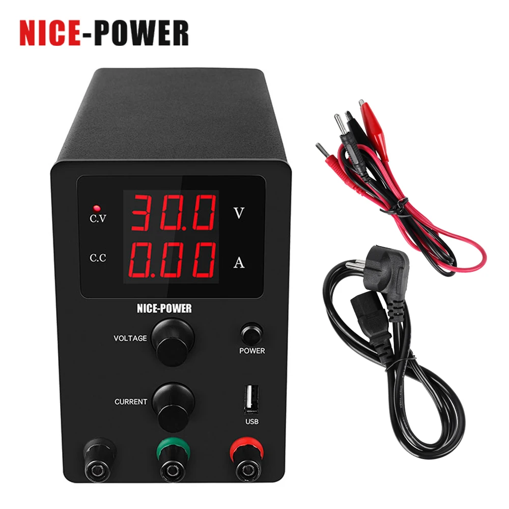 

Nice-power DC Laboratory 60V 5A Regulated Adjustable Power Supply 30V 10A Voltage Regulator Stabilizer Switching Bench Source