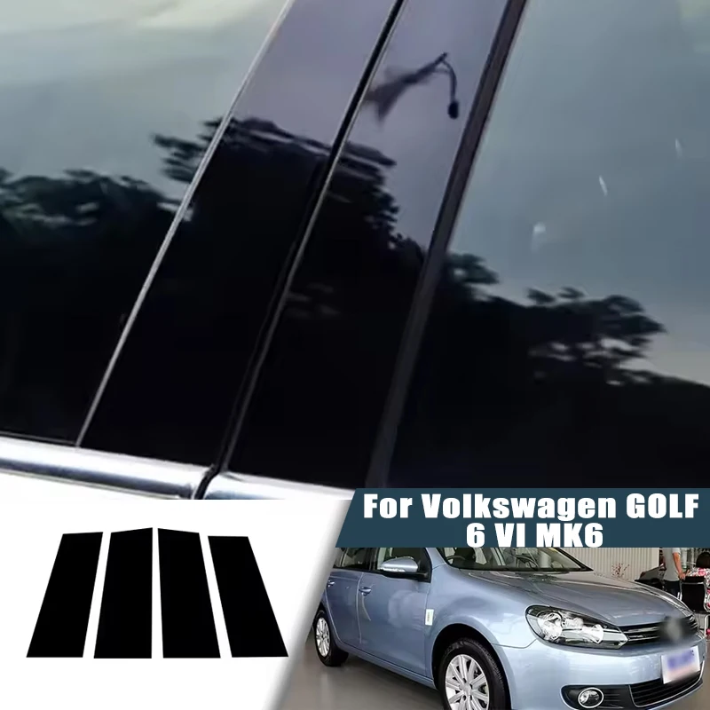 

Для Volkswagen GOLF 6 VI MK6 2010-2012 2011: накладки на окна, центральная пленка, наклейки на стойки B и C, аксессуары для автомобиля