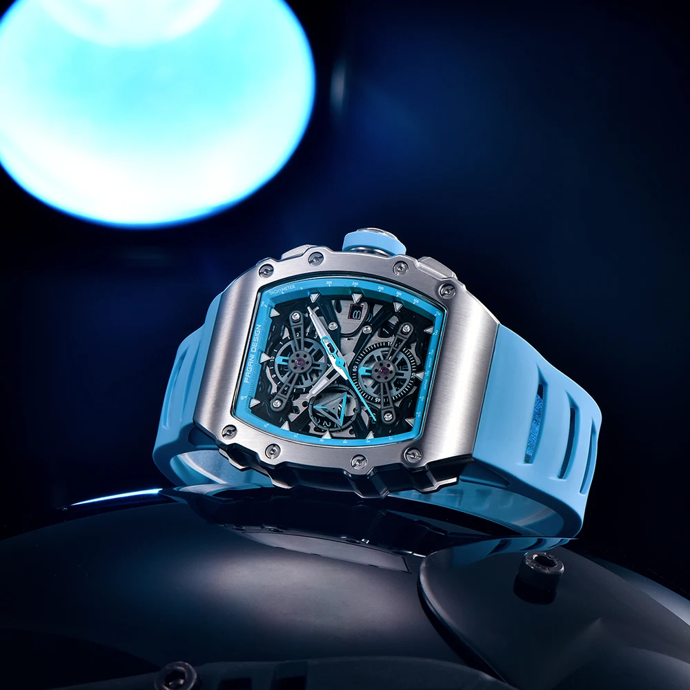 

Новые мужские кварцевые часы PAGANI DESIGN 2023 года, 40 мм, с ажурным циферблатом, в стиле casual, с сапфировым стеклом