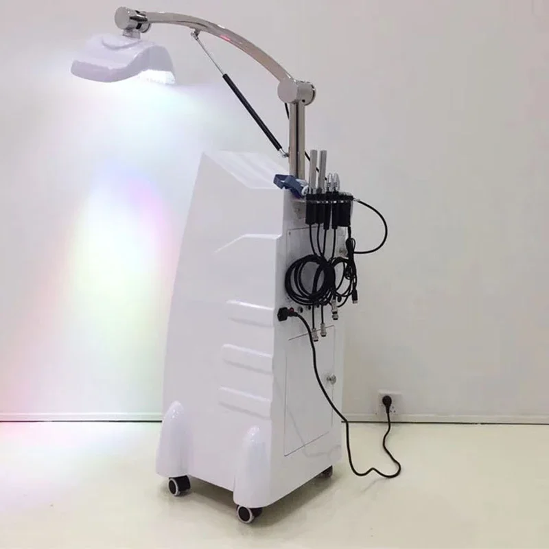 أداة تجميل الضوء الأحمر والأزرق LED، أداة إضاءة ملونة ديناميكية ضوئية نسخة مطياف حب الشباب أداة تجديد