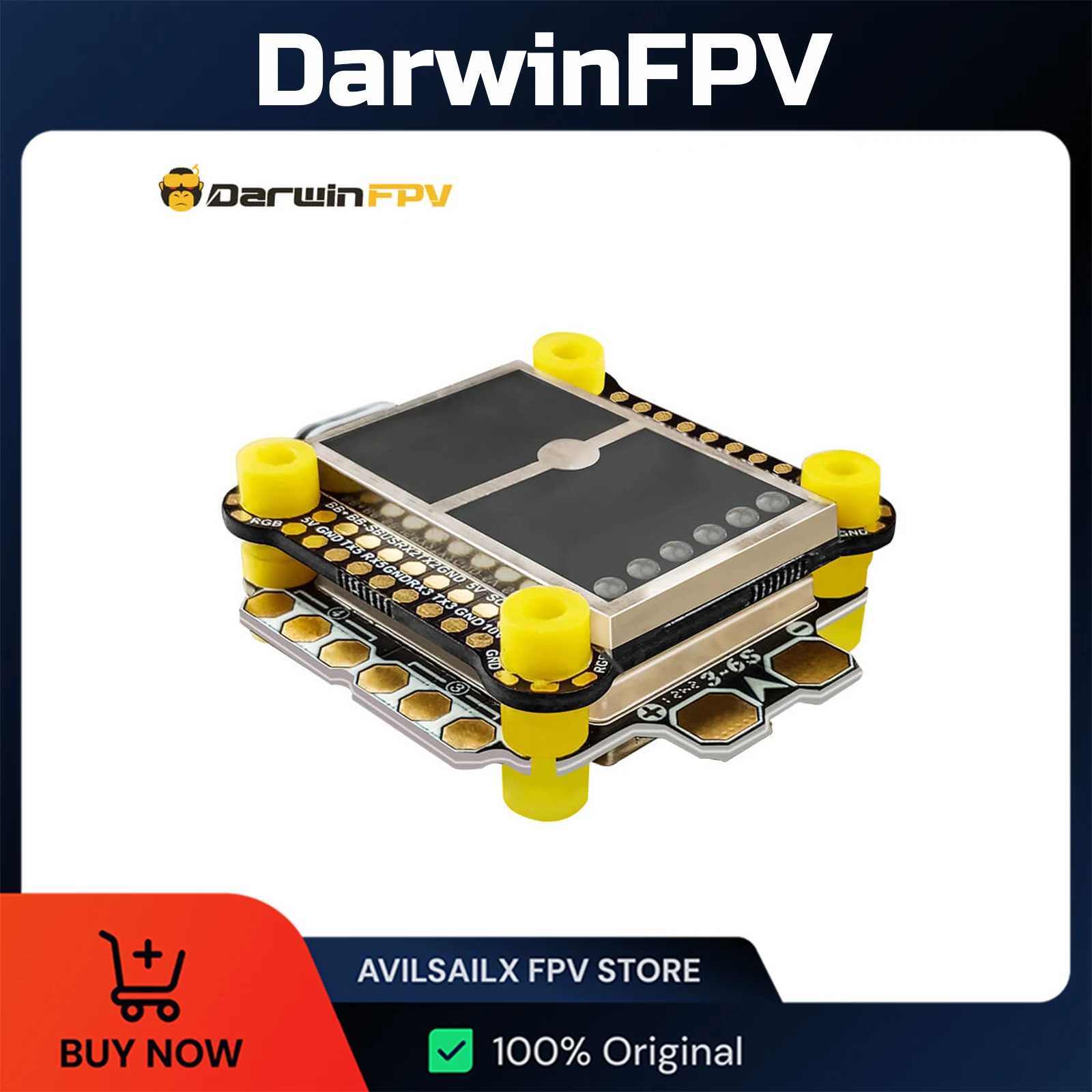 

Сверхпрочный водонепроницаемый контроллер полета DarwinFPV Cement Series F4 60A