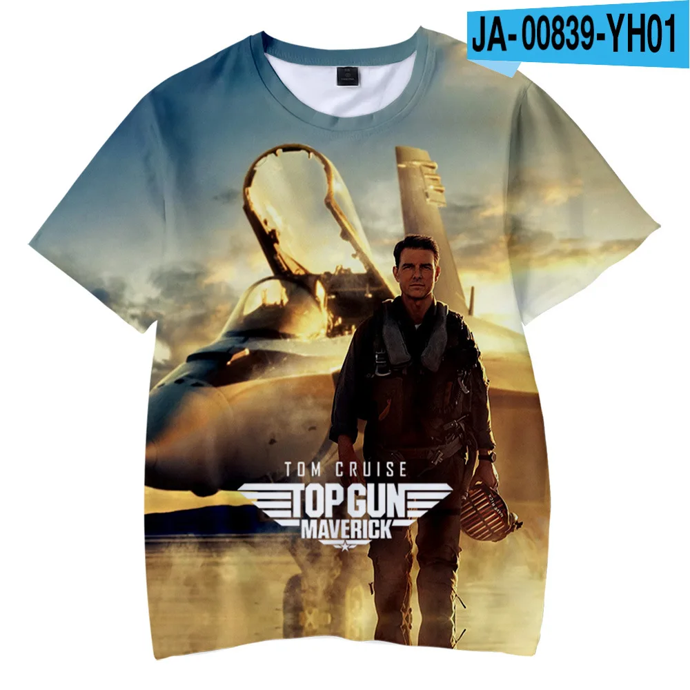 The New Men's T-Shirt Top Gun 2 Maverick Balaclavas Fashion men/women 3D Printed Summer Boys/Girls kids Role-Playing T-Shirt