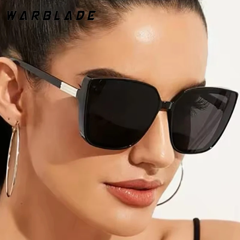 

Classic Vintage Cat Eye Women Sunglasses Brand Designer Luxury Big Frame Men Sunglass Fishing Drive Retro Trend Eyewear UV400