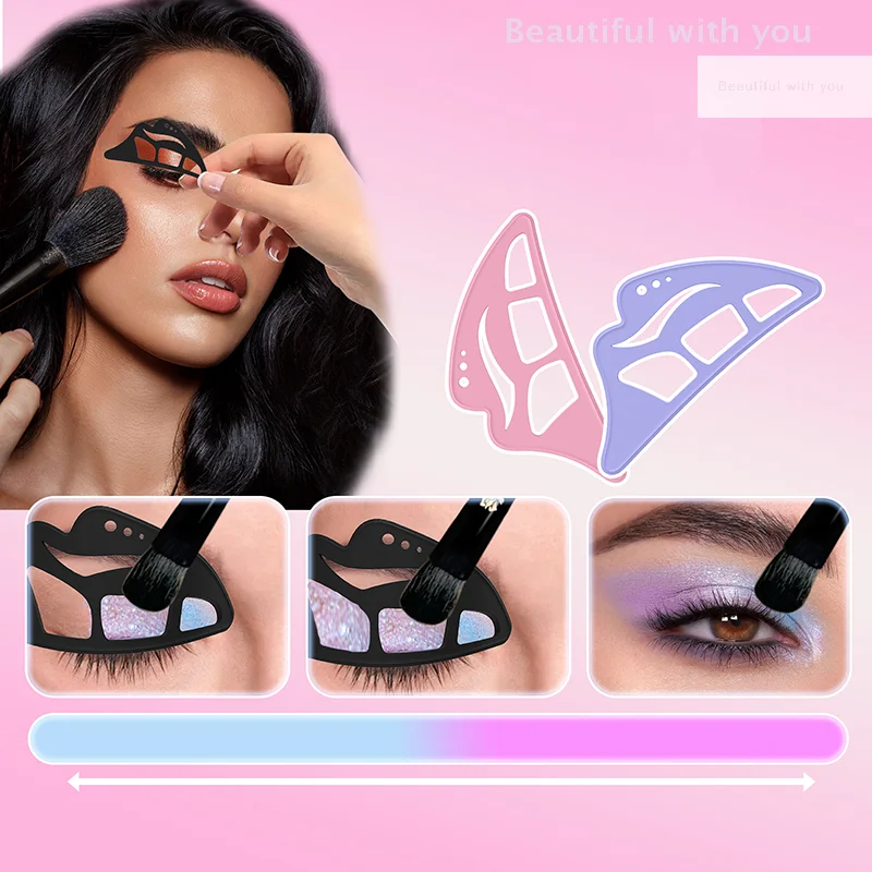 Multi Functional Eye Makeup Assistant Combination Eyeshadow Template Silicone Paint Eyeliner Eyelash Beauty Eyeshadow Tools