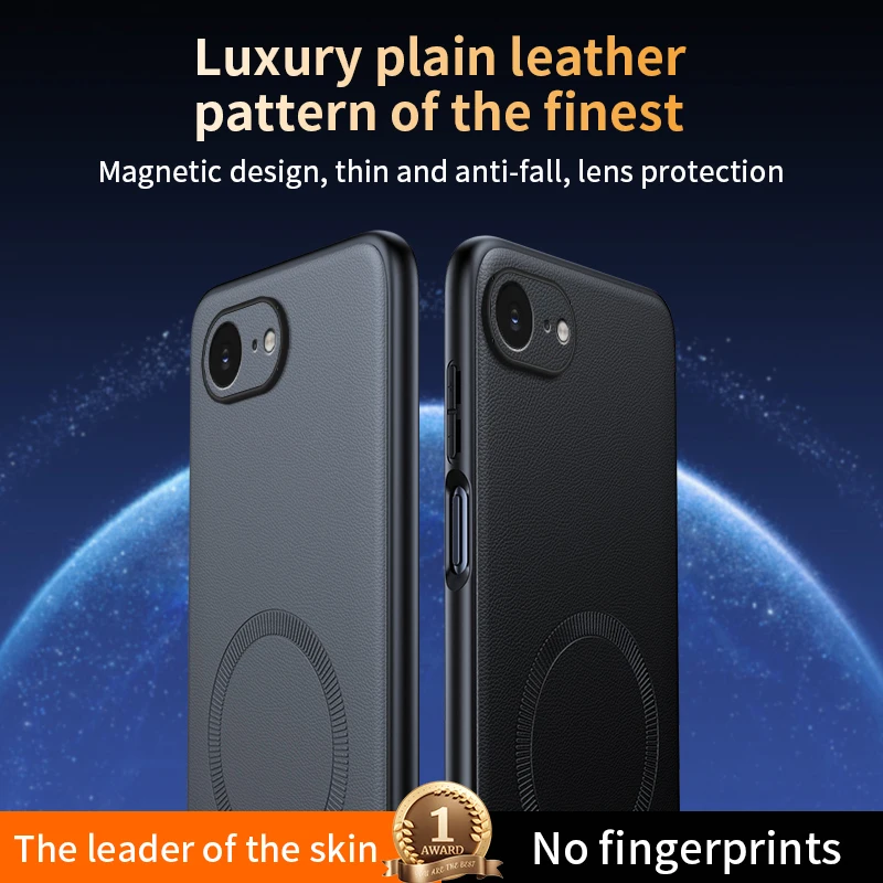 Für iPhone 17e Hülle Magnetische Leder-Schutzhülle Für iPhone 17e 16e Anti-Fingerabdruck Rutschfest PC+TPU – Detail 24