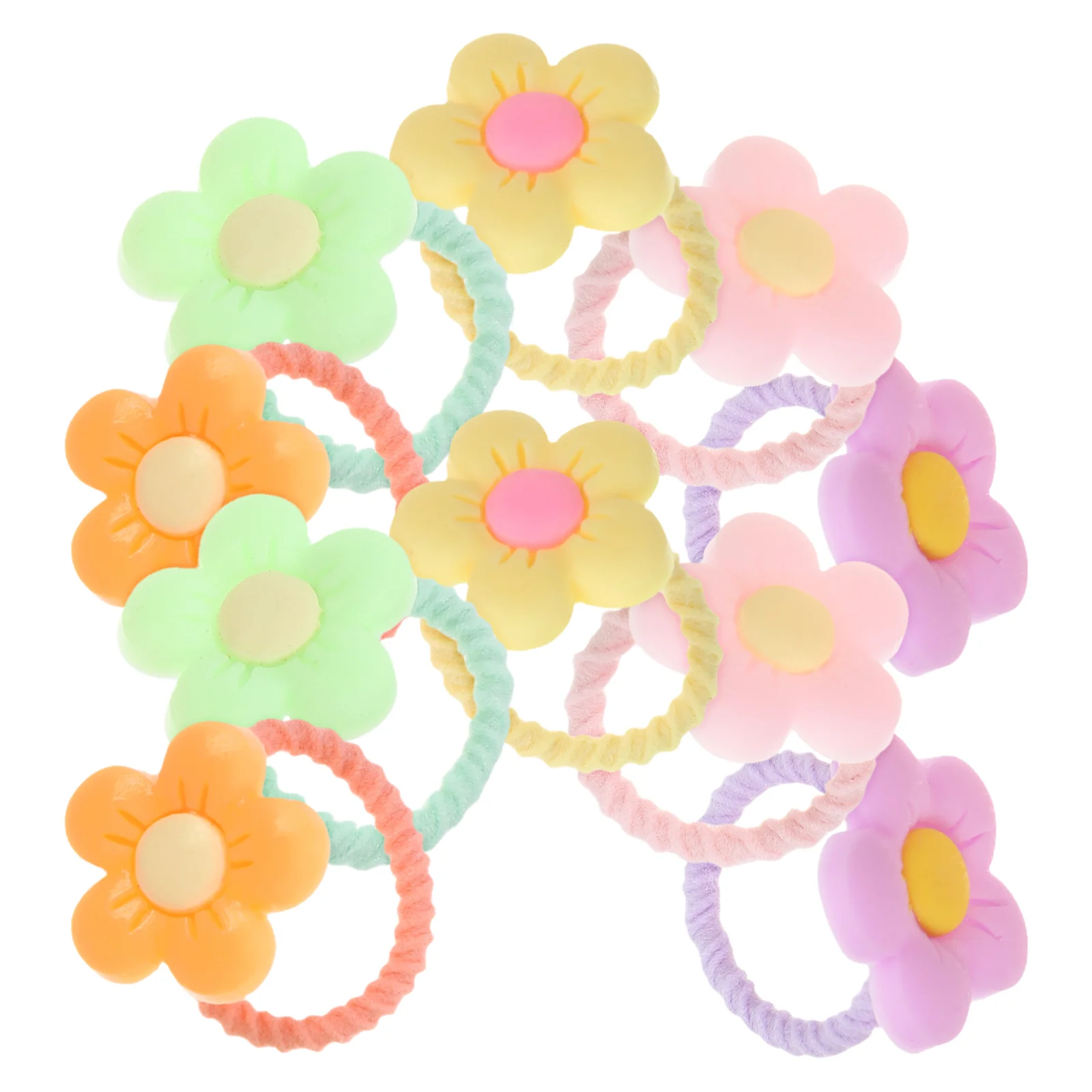 

10pcs Dog Hair Ties Elastic Scrunchies Pet Accessories Longhaired Bows Ponytail Holder Rubber Band Hair Fixer Decorative
