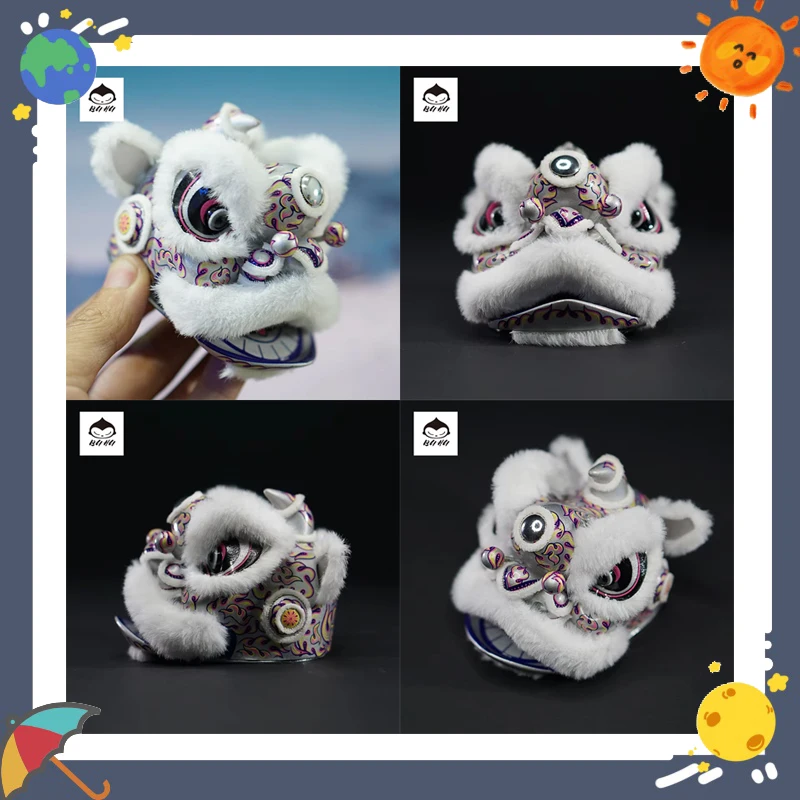 

Buhu Authentic Chinese Traditional Culture Lion Dance Ornament Trendy Handmade Small Divine Beasts Collectible Toy Gift
