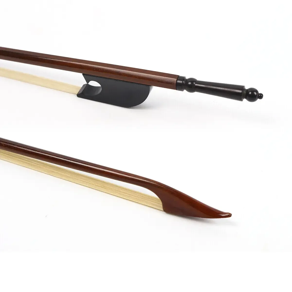 

New 4/4 Violin Bow Brazilwood Ebony Frog Horse Hair Long Screw Normal Baroque Style Professional Violin Parts Straight
