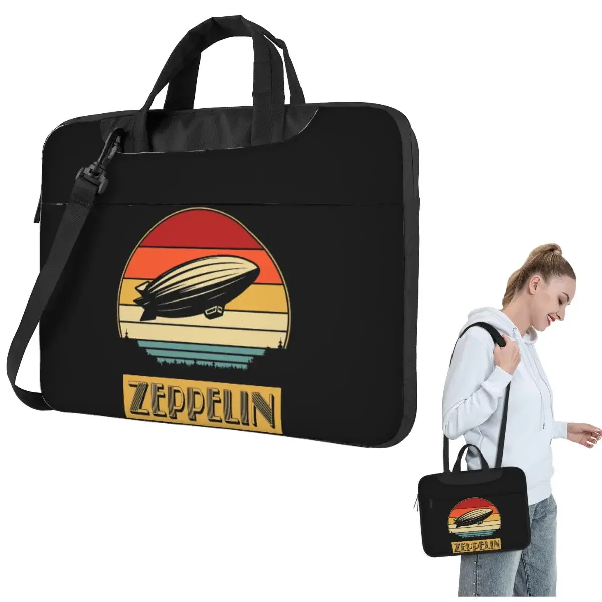 Bolso cruzado para ordenador portátil Led Zepelin, funda para ordenador portátil de 13, 14 y 15,6 pulgadas, para Macbook Pro