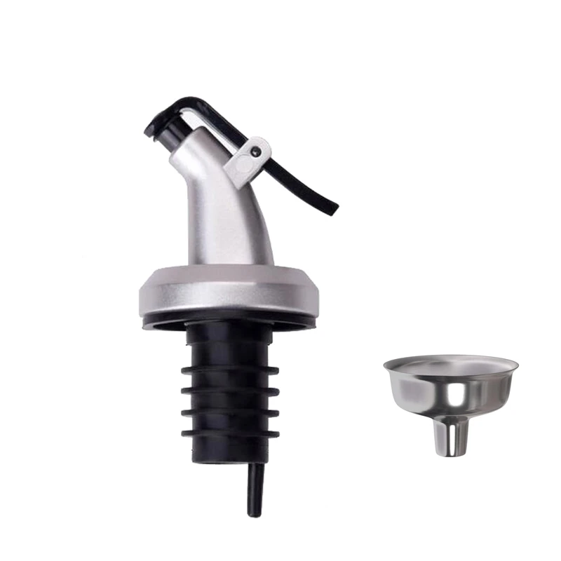 LMETJMA Bottle Stopper Pourer With Funnel Stainless Steel Oi
