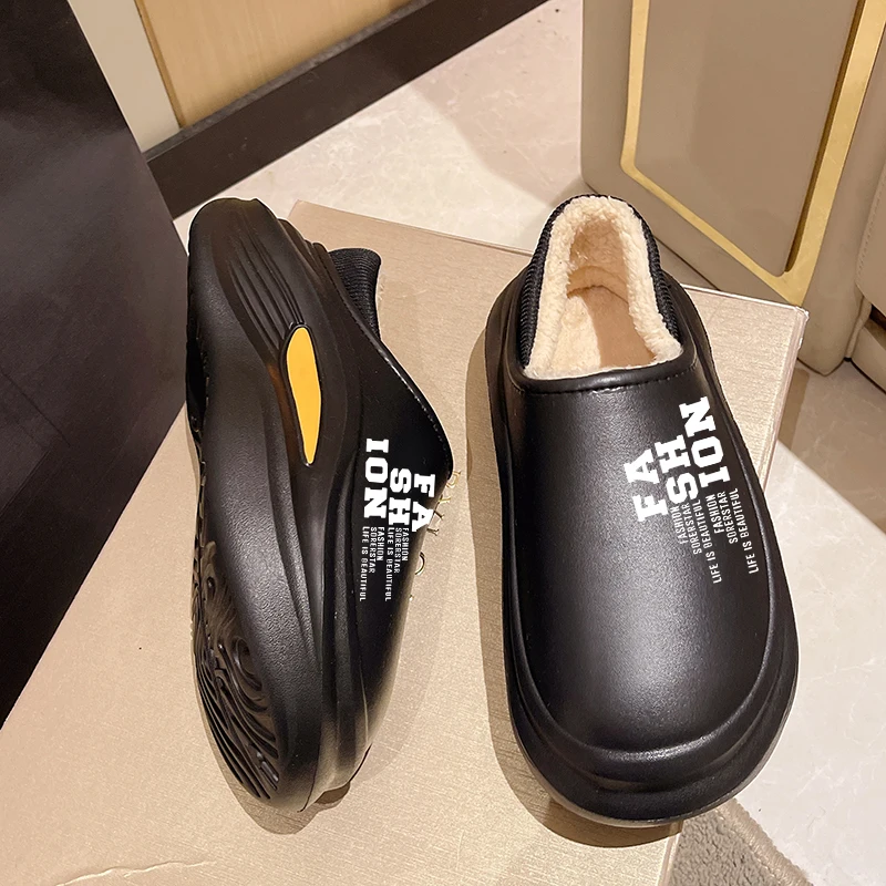 Зимние плюшевые домашние сандалии унисекс для мужчин и женщин, пара, оригинальная домашняя обувь на плоской подошве, мягкая модная нескользящая обувь высокого качества для спальни