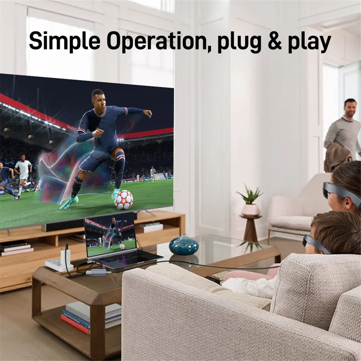B47C HDMI-متوافق مع محول النوع C 4K60HZ متوافق مع RayNeo، XREAL Air، Rokid Air، قاعدة التبديل، قاعدة سطح البخار