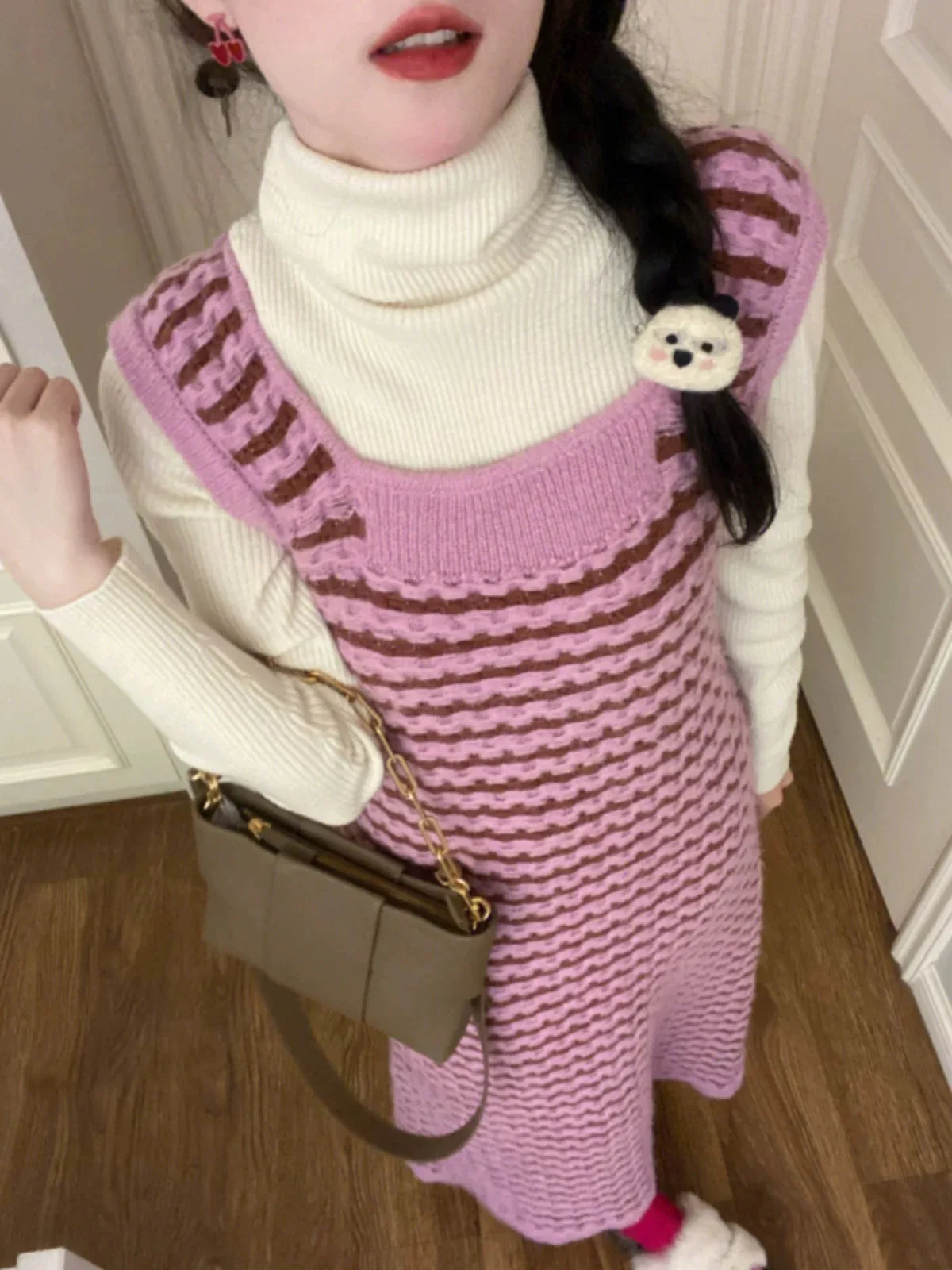 여성용 니트 민소매 드레스 파티 웨딩 여성 여름 블링 레이스 펀칭 하라주쿠 청소년 플랩 신축성 하이스트리트