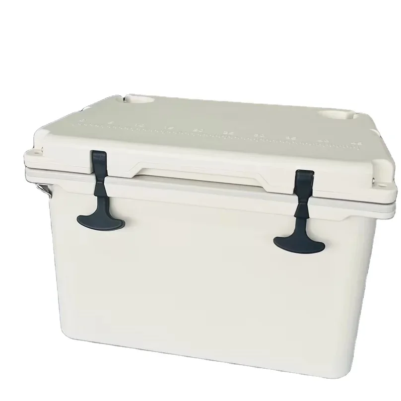 Customized color 37 QT Bio Food Grade PU Foam Jumbo Insulated Cooler Box Hard Fishing Camping Ice Chest Container