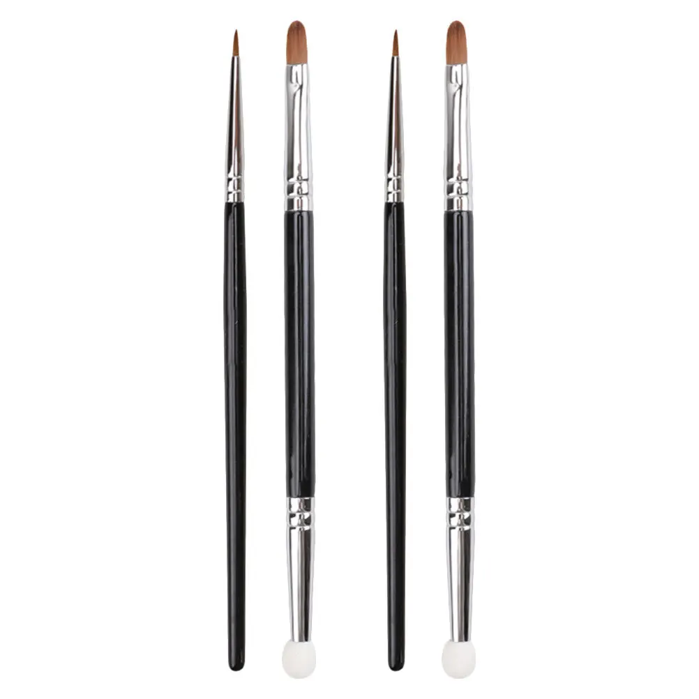 4 Uds. Brochas de maquillaje corrector esponja suave de doble cabezal herramientas portátiles para ocultar la cara corrección de círculos oscuros viaje