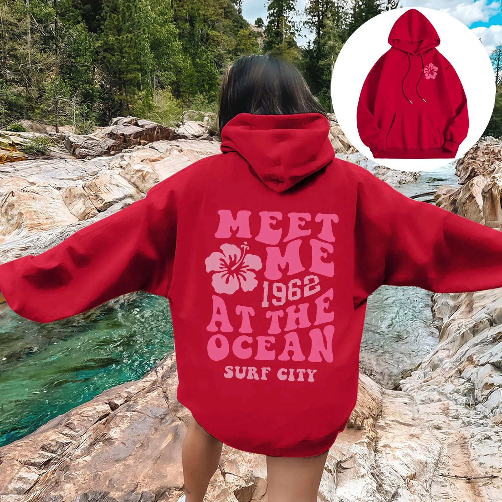 

Autumn And Winter Hooded Sweatshirt Women's Long Sleeved Casual Pullover Sweatshirt Letter Printed Fashion Hoodies With Pockets