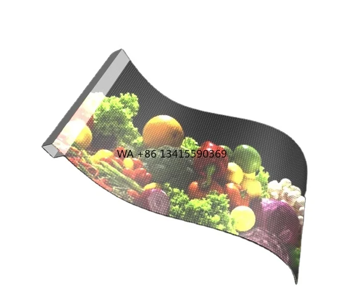 

P8 Flexible Led Display Advertising Screen for Glass Door Shopping Mall Transparent Crystal Film Display