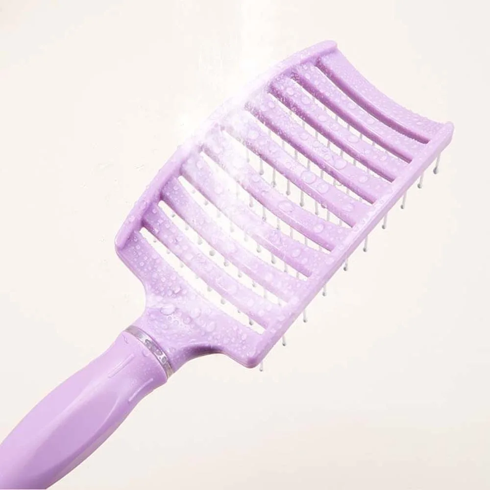 Scalp Massage Wide Teeth Pointed Rib Comb Air Cushion Comb Hairdressing Wide Teeth Massage Hair Brush Wet Dry Use Macaron Color