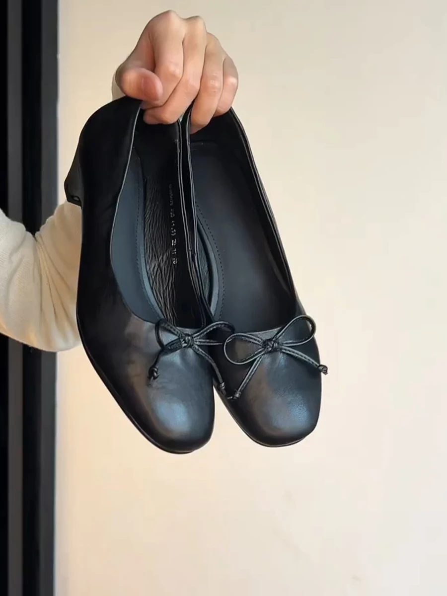 ballet-mid-cut-slip-on-oes-with-knot-leather-upper-comfortable-work-oes-round-toe-rubber-outsole-anti-slip