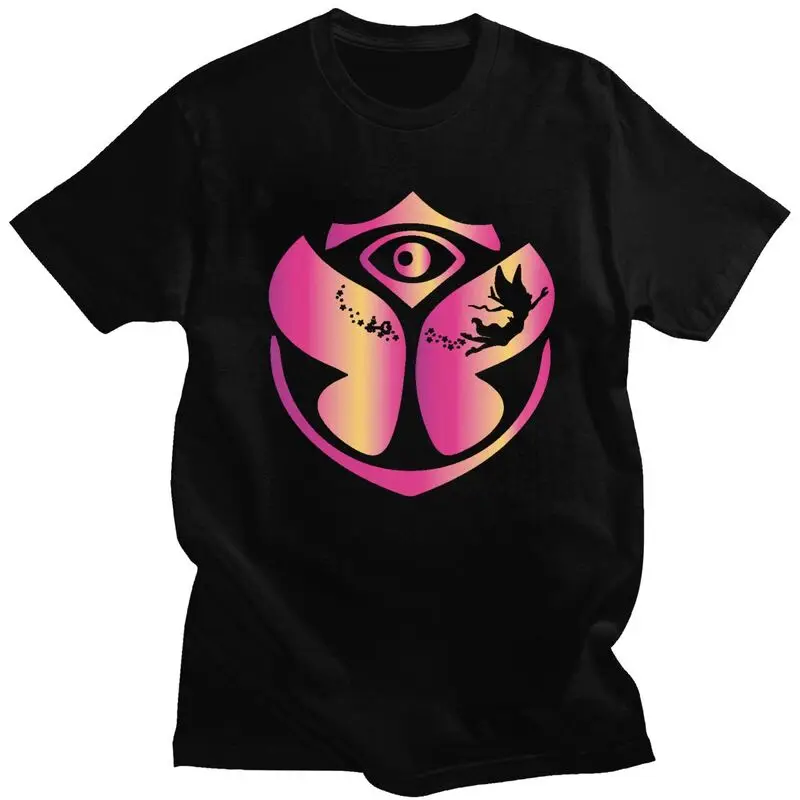 Custom Kawaii Pink Tomorrowland T Shirts Men Short-Sleeve T-shirts Summer Tee Tops 100% Cotton Regular Fit Tshirt Merch