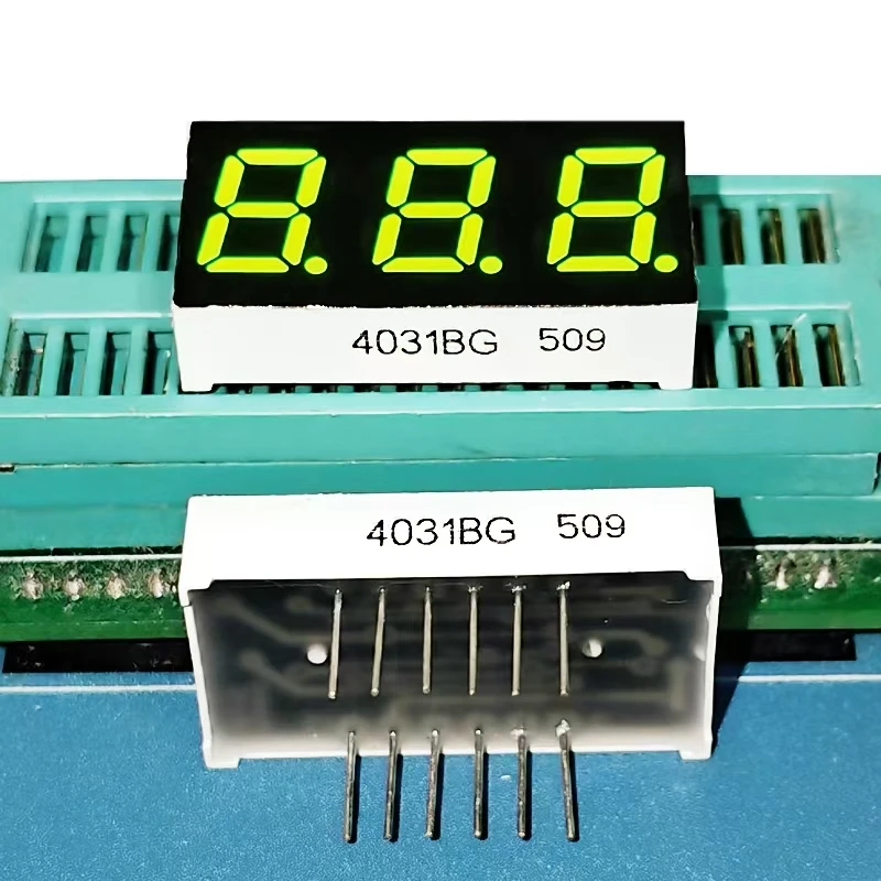 

10 шт. 0,4-дюймовая 3-значная цифровая трубка, 7 сегментов, 4031AG, катод 4031BG, анод высокой яркости, желто-зеленый светодиодный дисплей