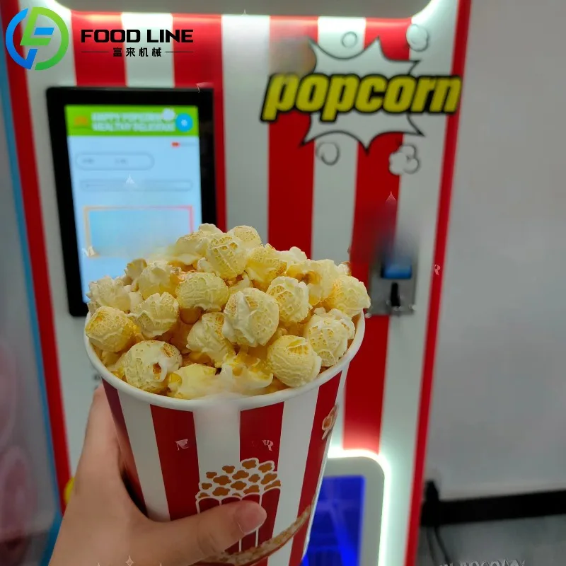 Beliebter intelligenter kommerzieller Verkaufsautomat Roboter zur Herstellung von Popcornmaschinen Automatischer Popcorn-Verkaufsautomat für das Einkaufszentrum