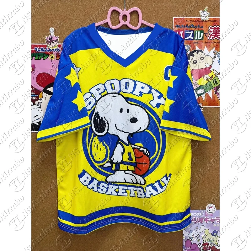 MINISO 2025 سنوبي طبعة خاصة لكرة القدم جيرسي تنفس التجفيف السريع الرياضة الخامس الرقبة الأعلى الكبار/الطفل الرياضة المحملة القمم