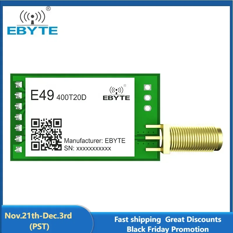 433MHz Wireless Transmitter and Receiver Module 20dBm 100mW GFSK EBYTE E49-400T20D RF Module DIP Ultra-High Cost-Effective