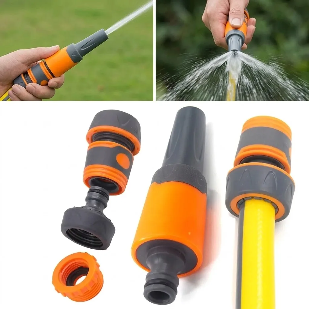 Garden Lawn Watering Car Wash Sprayer High Pressure Water Gun With Adjustable Nozzle And 1 2 Inch 3 4 Inch Hose Efficient