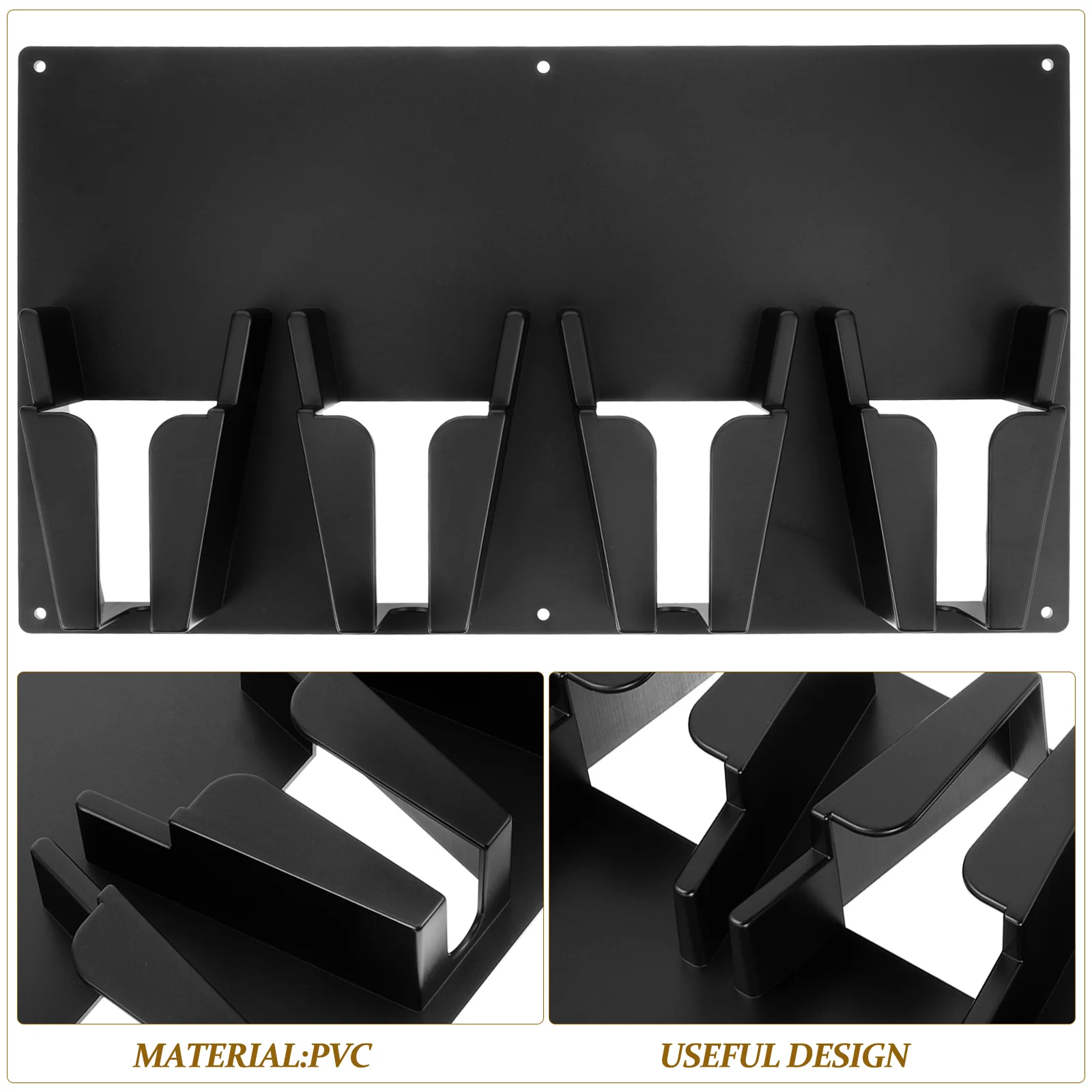 Clipper ไฟฟ้า Rack ผมกล่องเก็บสีดํา Wall Mount สําหรับ Clippers Trimmers Salon ร้านตัดผมวัสดุที่ทนทาน Space