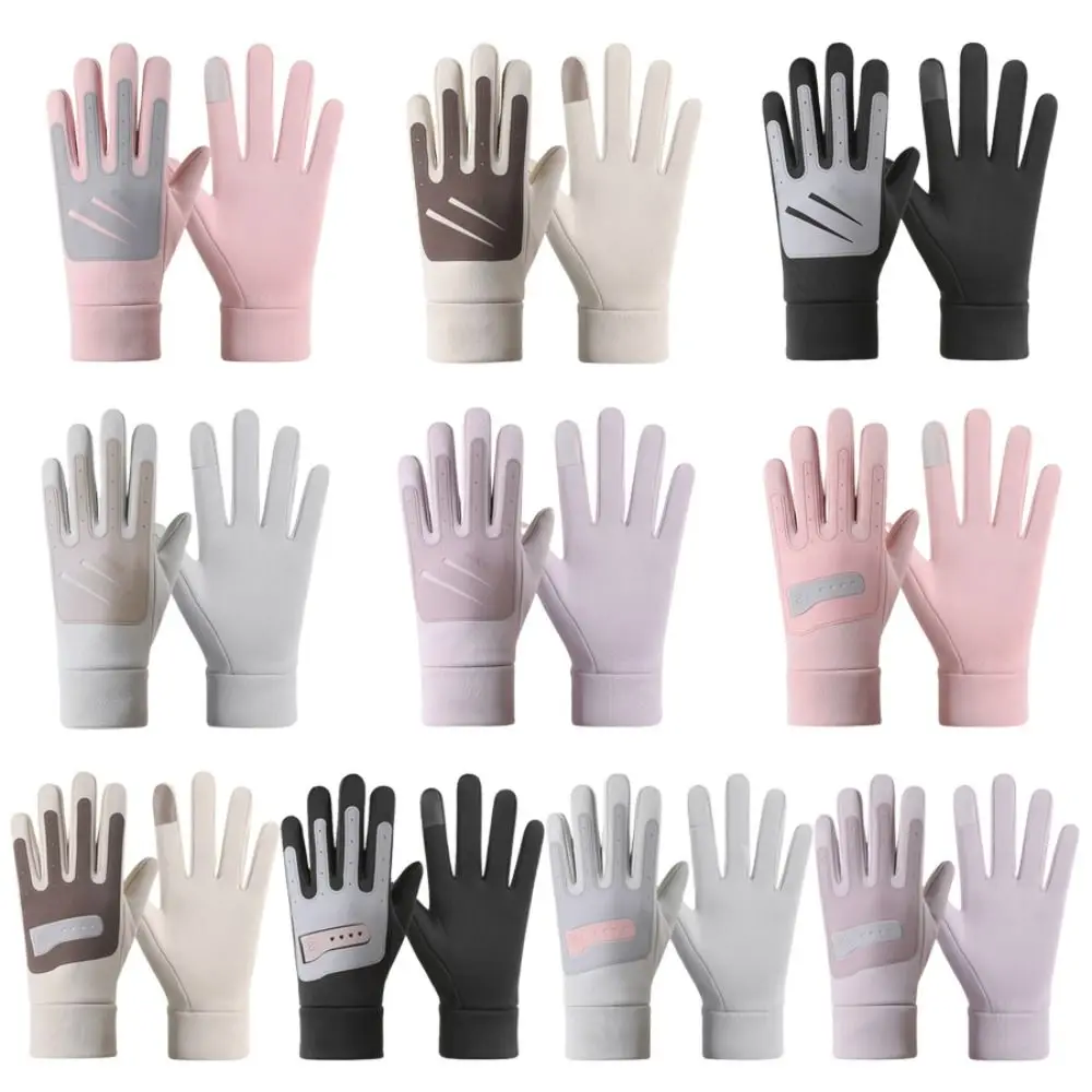 

Милые стильные теплые перчатки для верховой езды, ветрозащитные нескользящие спортивные перчатки, флисовые водонепроницаемые перчатки с сенсорным экраном, спорт на открытом воздухе