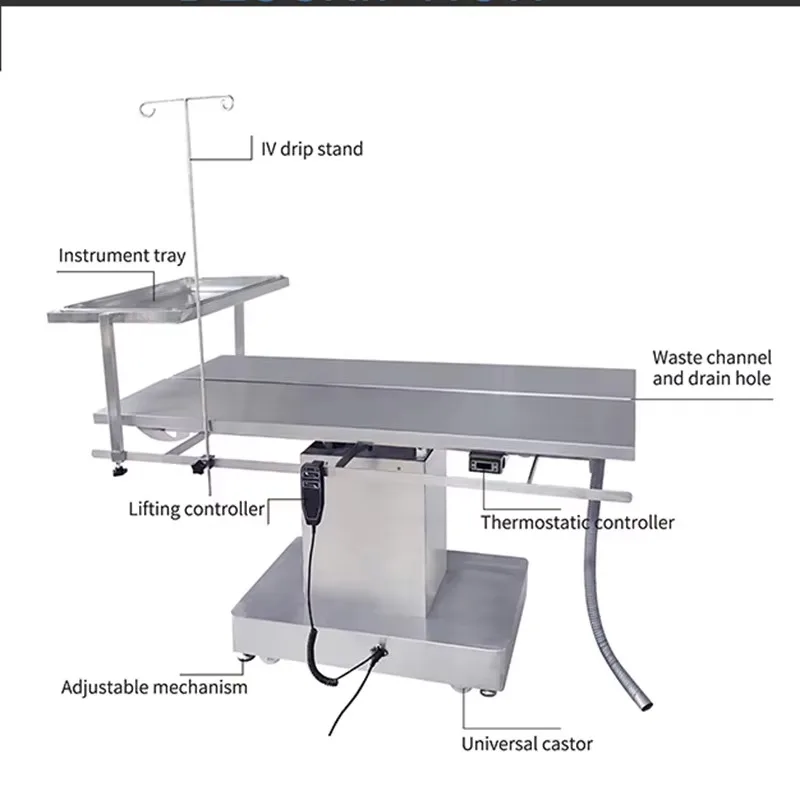 2026 Operating Table for Animals Veterinary Surgery Stainless Steel Electric Table for Animal Care and Supplies