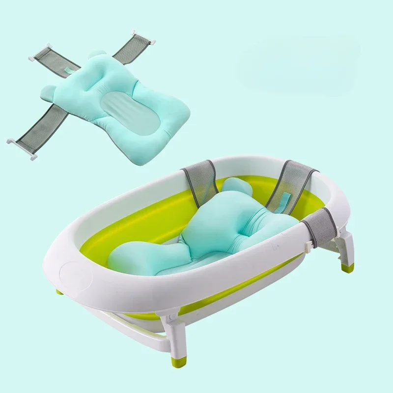 Soft baby shower  newborn anti-skid bracket  bath bed  bathtub  sit and lie baby shower supplies  children\'s bathtub