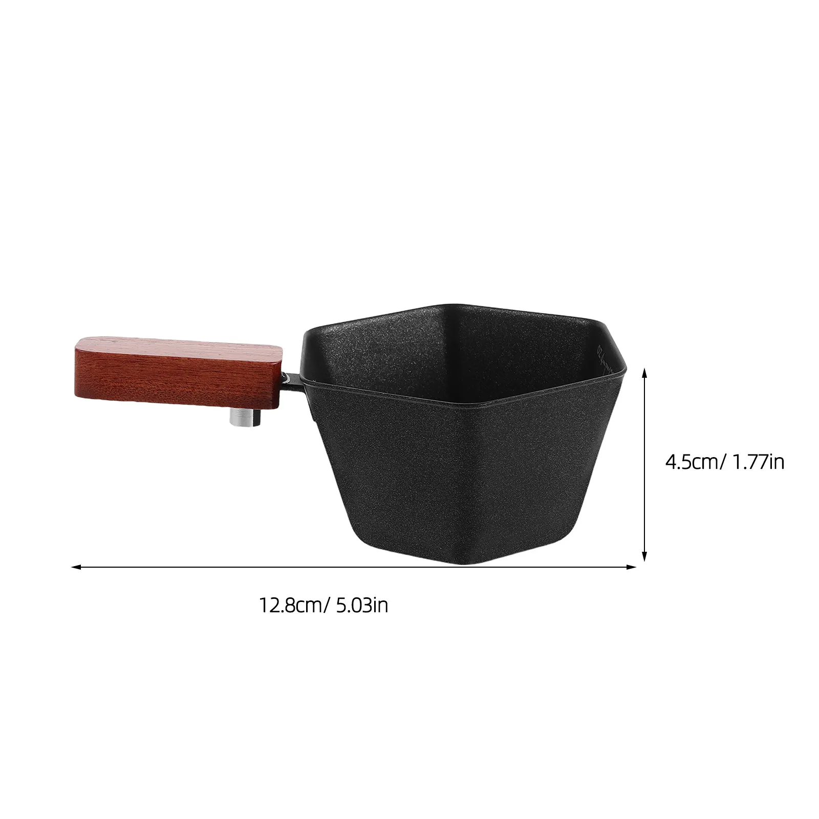 4Oz Stainless Steel Espresso Dosing Measuring Cup Wood Handle Coffee Extraction Cup Metal Coffee Bean Weighing Mug Espresso