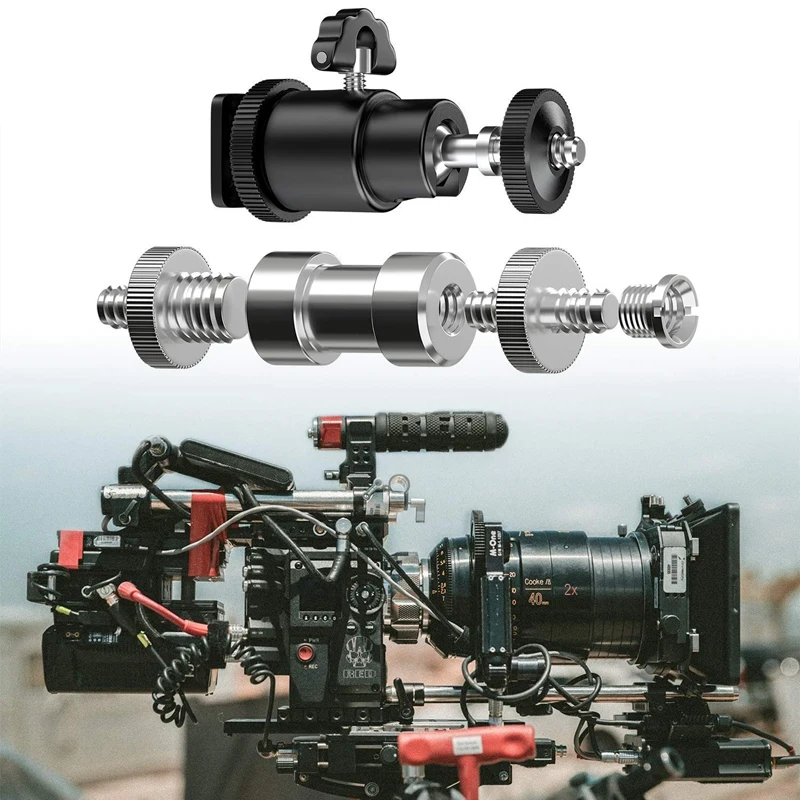 Retail 2Set Parts: 1Set 11 Inch Friction Articulating Magic Arm & 1Set Camera Screw, 21 Pcs 1/4 Inch 3/8 Inch Converter Screws