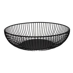 Wrought Iron Round Fruit Bowl Kitchen Seedling Counter Candy Holder Nursery Coffee Ventilation Dessert Basin for Home Decor