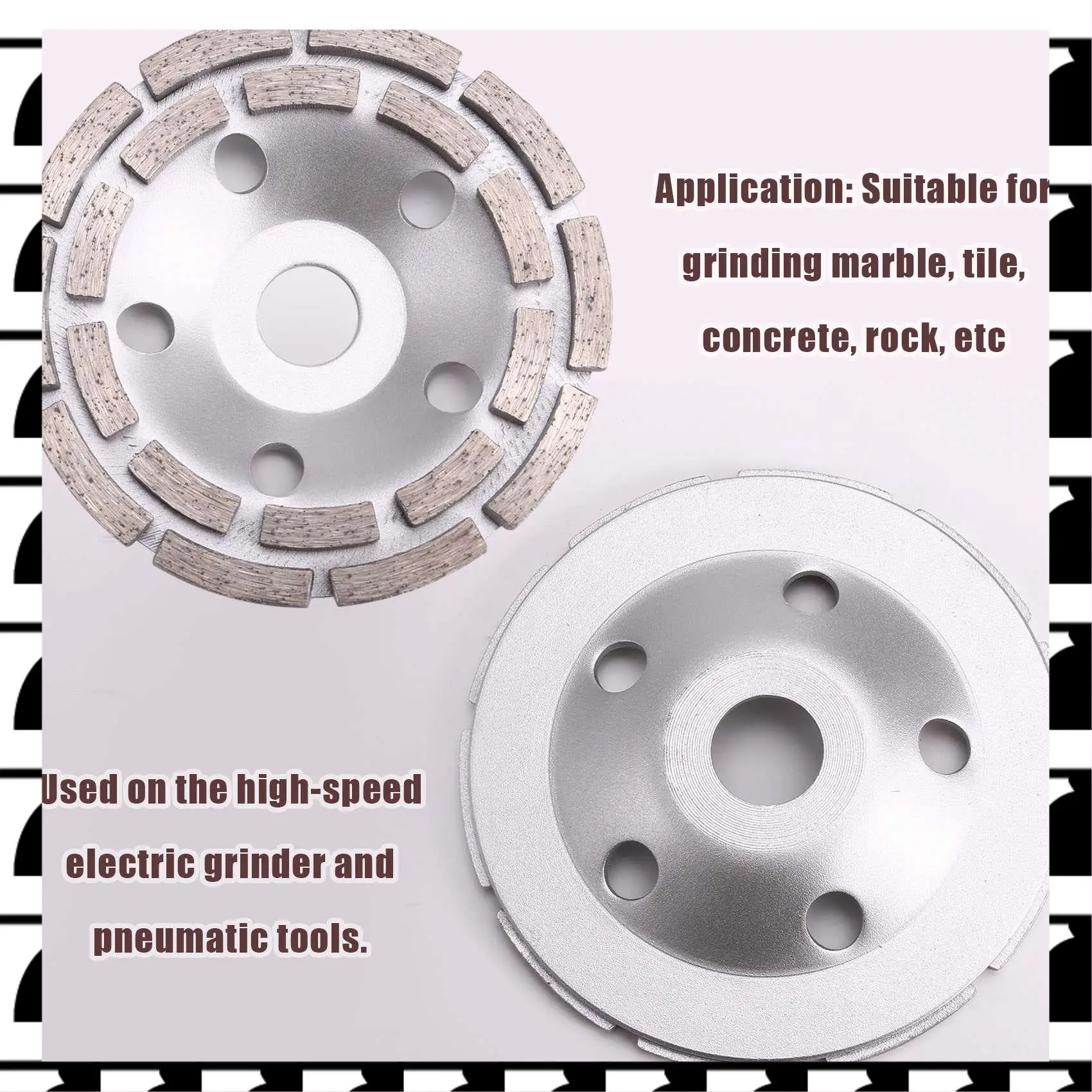 

A44U Diamond Grinding Disc 125MM Diamond Grinder Wheel Abrasives Concrete Tools Metalworking Cutting Wheels Cup Saw