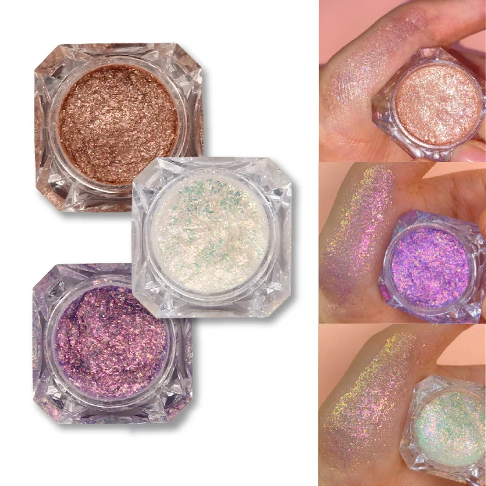 Private Label Optical Chameleon Eye Shadow Custom Logo Pigment Long Lasting Waterproof Shimmer Brighten Makeup Wholesale